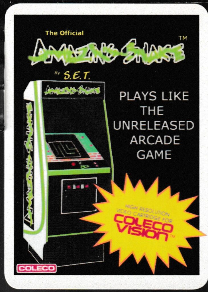 Amazing Snake ColecoVision box art