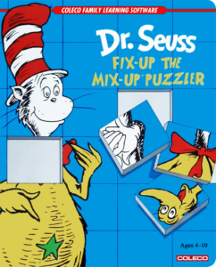 Dr. Seuss’s Fix-Up the Mix-Up Puzzler ColecoVision box art